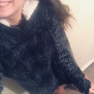 Super Cozy Peach Love Fuzzy Quarter Zip Pullover